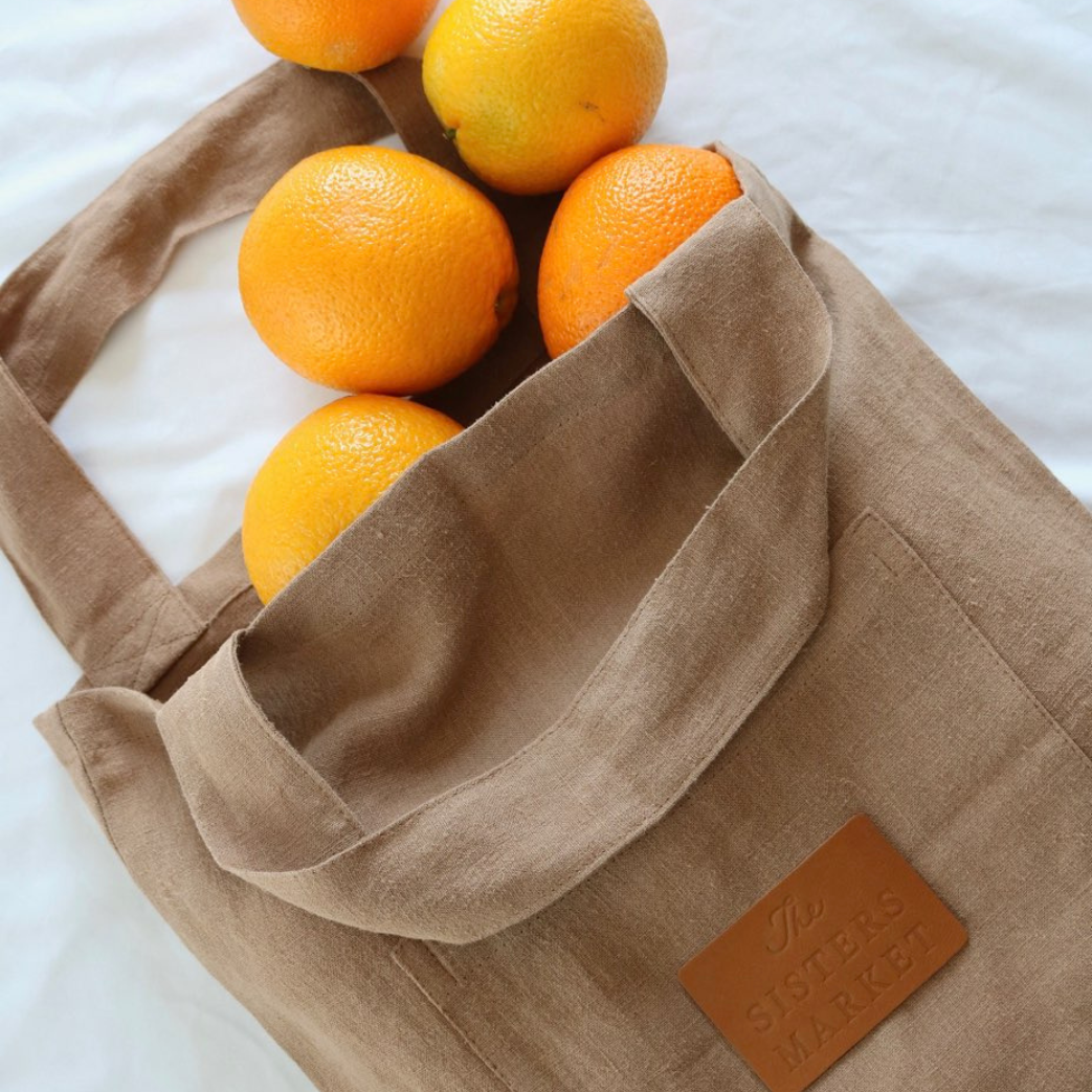 Linen Tote Bag The Sisters Market