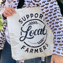 Load image into Gallery viewer, Support Local Farmers Canvas Tote