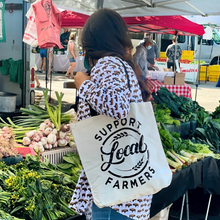 Load image into Gallery viewer, Support Local Farmers Canvas Tote